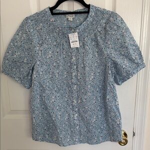 **NWT** J. Crew Blue Floral Blouse